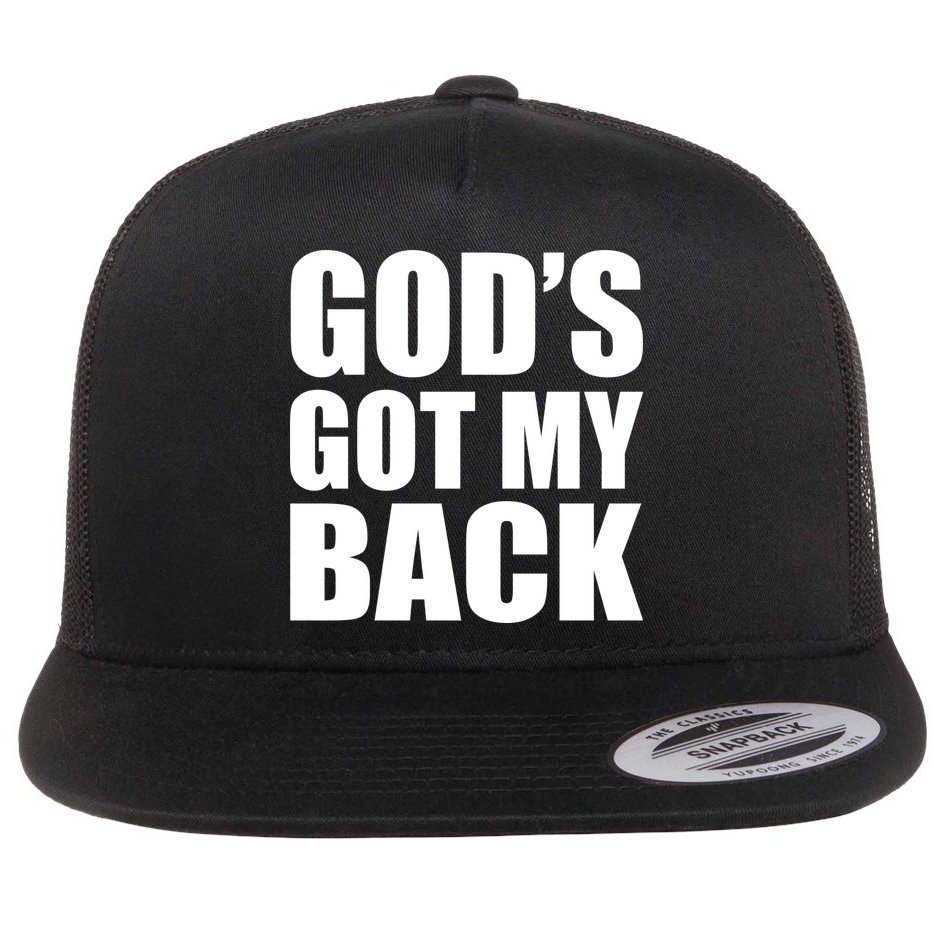 God's Got My Back Flat Bill Trucker Hat