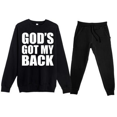 God's Got My Back Premium Crewneck Sweatsuit Set