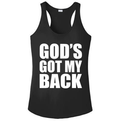 God's Got My Back Ladies PosiCharge Competitor Racerback Tank