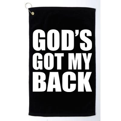 God's Got My Back Platinum Collection Golf Towel