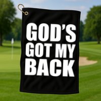 God's Got My Back Golf Towel