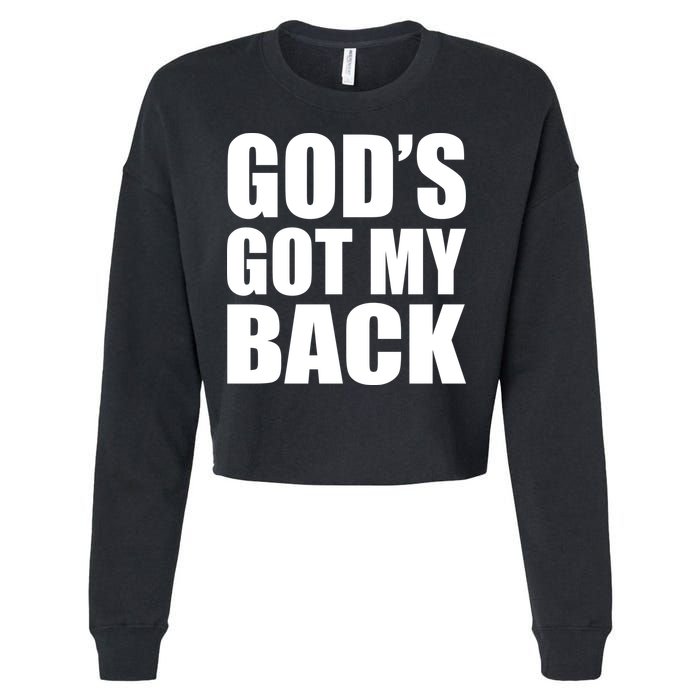 God's Got My Back Cropped Pullover Crew