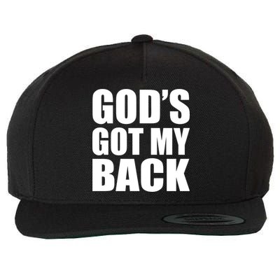 God's Got My Back Wool Snapback Cap