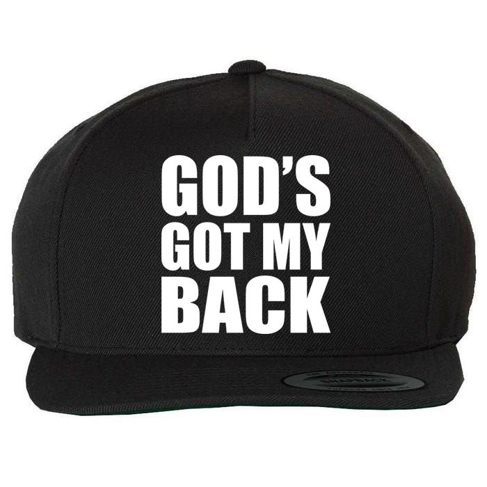 God's Got My Back Wool Snapback Cap