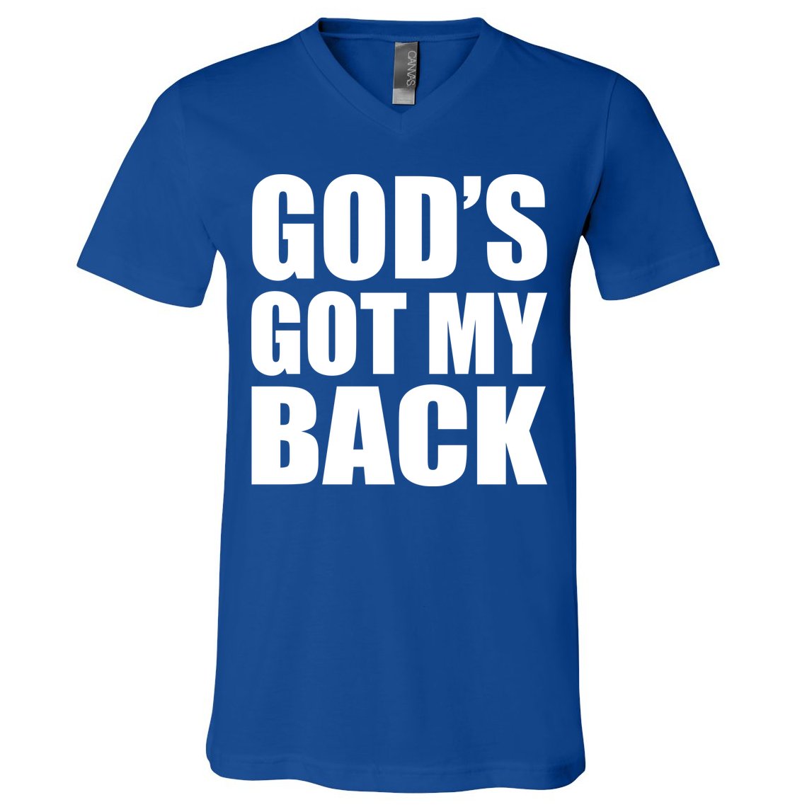 God's Got My Back V-Neck T-Shirt