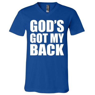 God's Got My Back V-Neck T-Shirt