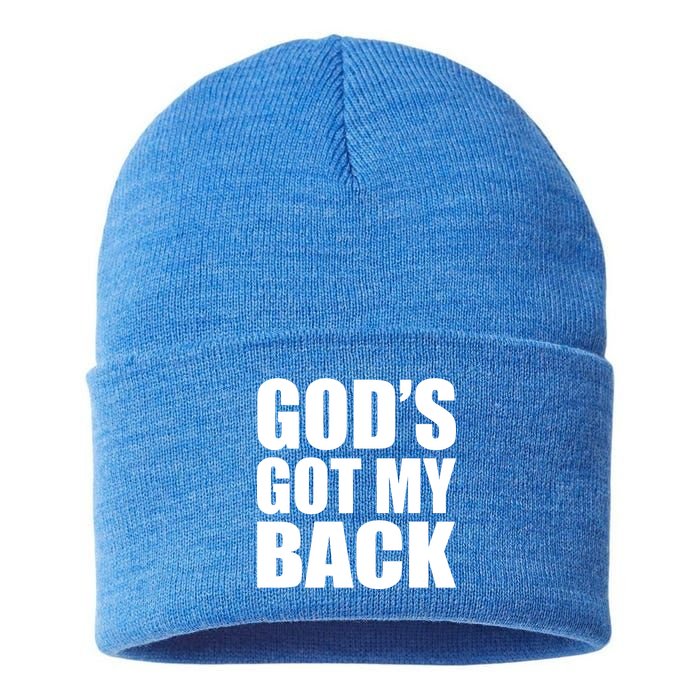 God's Got My Back Sustainable Knit Beanie