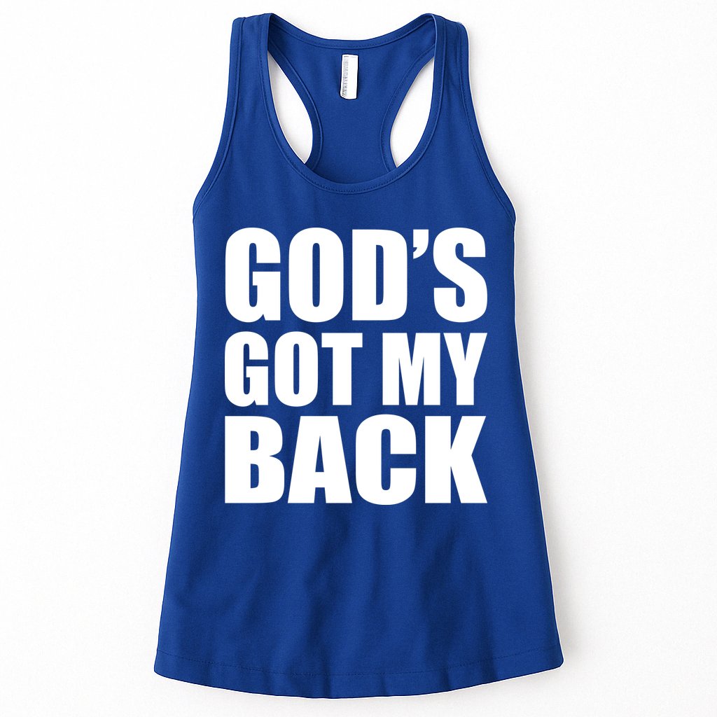 God's Got My Back Womens Tank Top