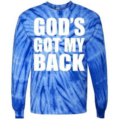 God's Got My Back Tie-Dye Long Sleeve Shirt