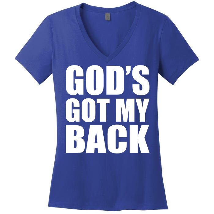 God's Got My Back Women's V-Neck T-Shirt