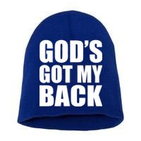 God's Got My Back Short Acrylic Beanie