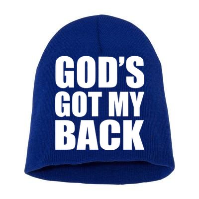 God's Got My Back Short Acrylic Beanie