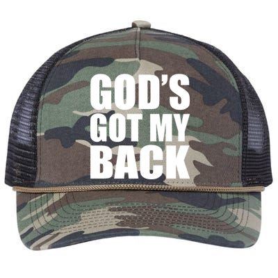 God's Got My Back Retro Rope Trucker Hat Cap