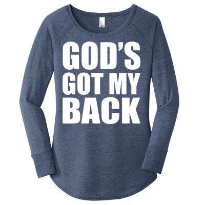 God's Got My Back Women's Perfect Tri Tunic Long Sleeve Shirt