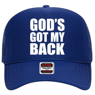 God's Got My Back High Crown Mesh Back Trucker Hat