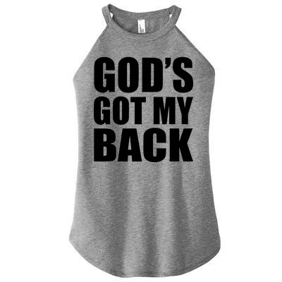 God's Got My Back Women's Perfect Tri Rocker Tank