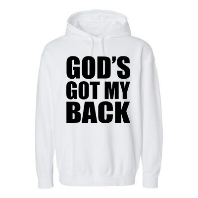 God's Got My Back Garment-Dyed Fleece Hoodie