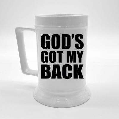 God's Got My Back Beer Stein