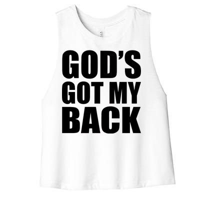 God's Got My Back Women's Racerback Cropped Tank