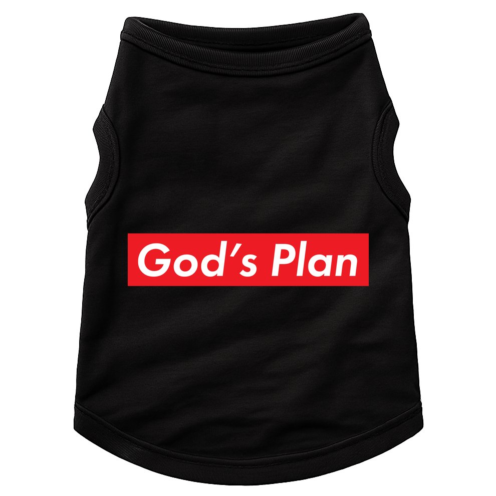 God's Plan Red Box Logo Doggie Tank