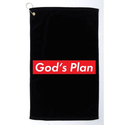 God's Plan Red Box Logo Golf Towel