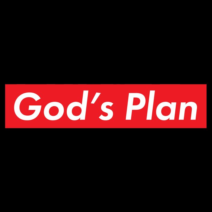 God's Plan Red Box Logo Womens T-Shirt