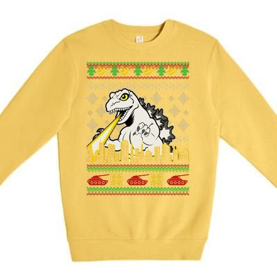 Monster Ugly Christmas Sweater Premium Crewneck Sweatshirt