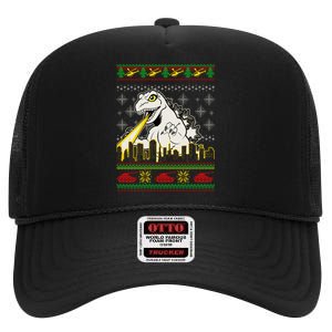 Monster Ugly Christmas Sweater High Crown Mesh Back Trucker Hat