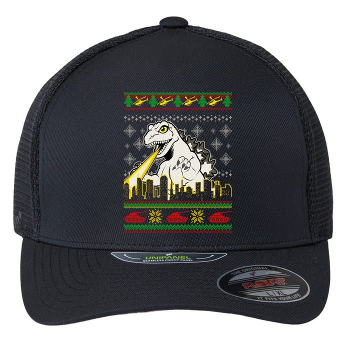 Monster Ugly Christmas Sweater Flexfit Unipanel Trucker Cap