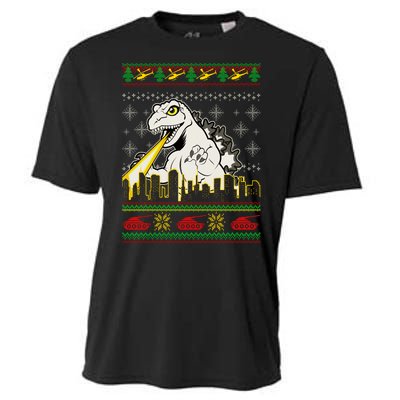 Monster Ugly Christmas Sweater Cooling Performance Crew T-Shirt