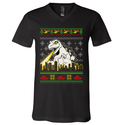 Monster Ugly Christmas Sweater V-Neck T-Shirt