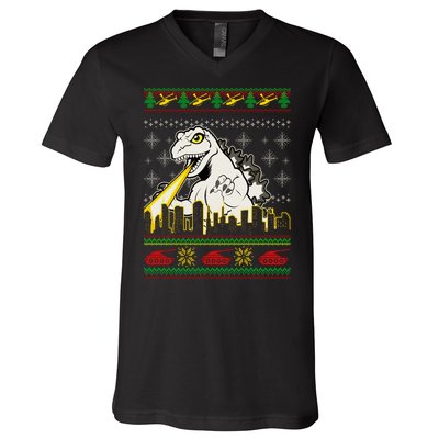 Monster Ugly Christmas Sweater V-Neck T-Shirt