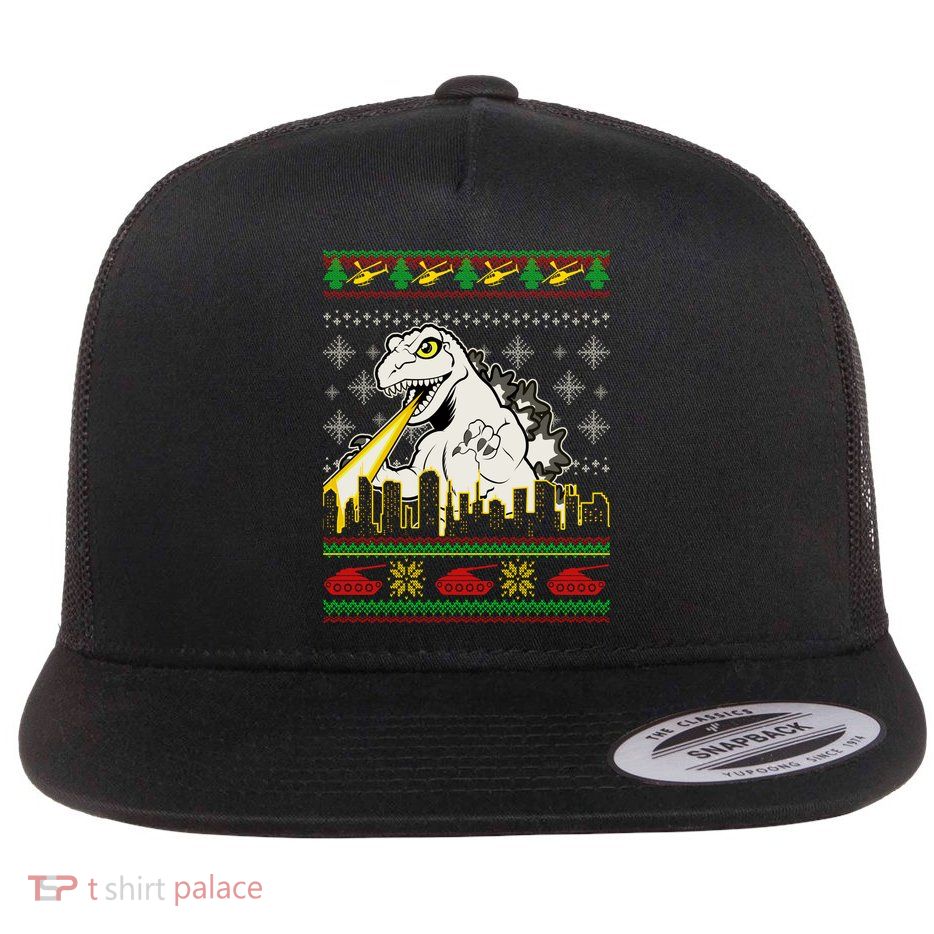 Monster Ugly Christmas Sweater Flatbill Hat