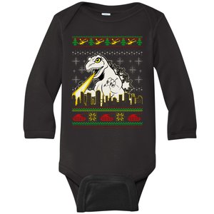 Monster Ugly Christmas Sweater Baby Long Sleeve Bodysuit