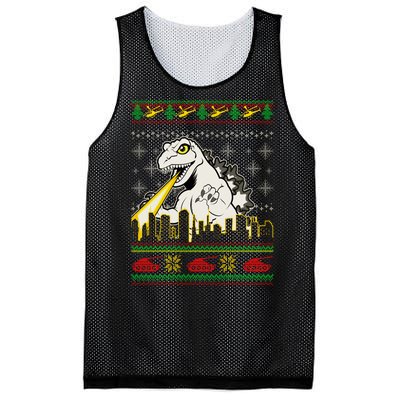 Monster Ugly Christmas Sweater Mesh Reversible Basketball Jersey Tank