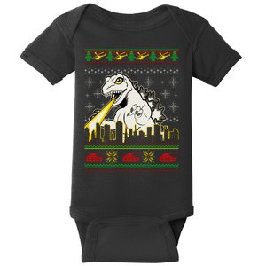 Monster Ugly Christmas Sweater Baby Bodysuit