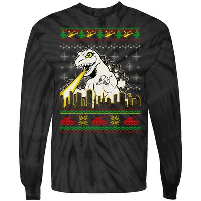 Monster Ugly Christmas Sweater Tie-Dye Long Sleeve Shirt