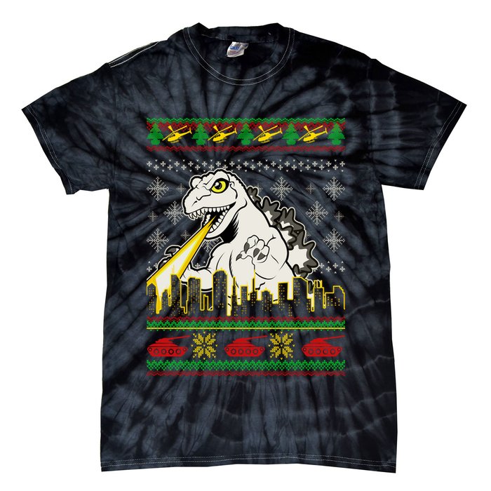 Monster Ugly Christmas Sweater Tie-Dye T-Shirt