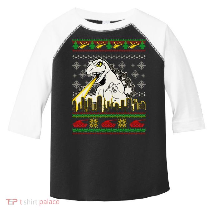 Monster Ugly Christmas Sweater Toddler Fine Jersey T-Shirt