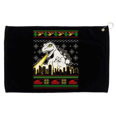 Monster Ugly Christmas Sweater Grommeted Golf Towel