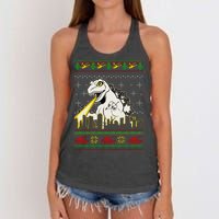 Monster Ugly Christmas Sweater Women's Knotted Racerback Tank