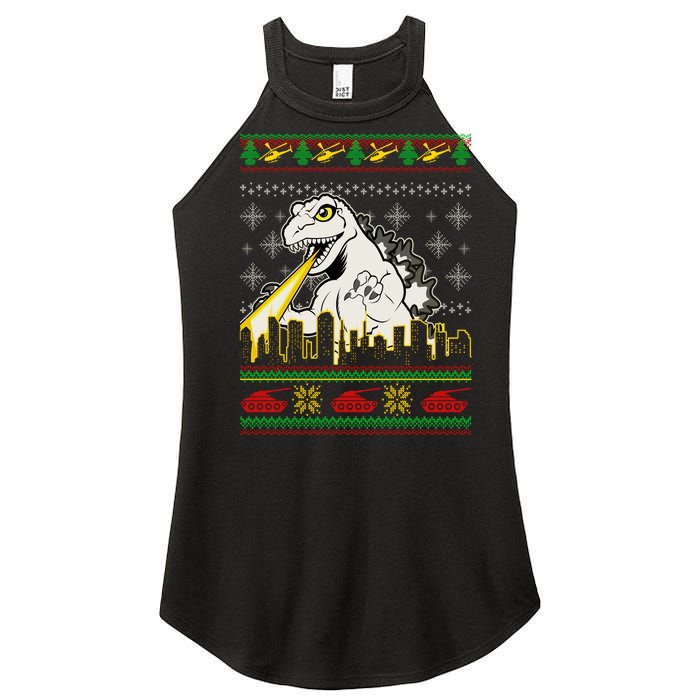 Monster Ugly Christmas Sweater Women's Perfect Tri Rocker Tank