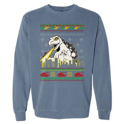 Monster Ugly Christmas Sweater Garment-Dyed Sweatshirt