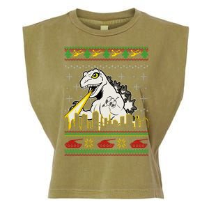 Monster Ugly Christmas Sweater Garment-Dyed Women's Muscle Tee