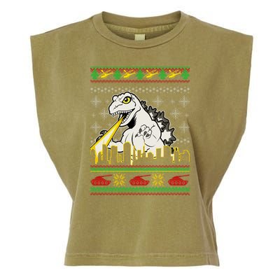 Monster Ugly Christmas Sweater Garment-Dyed Women's Muscle Tee