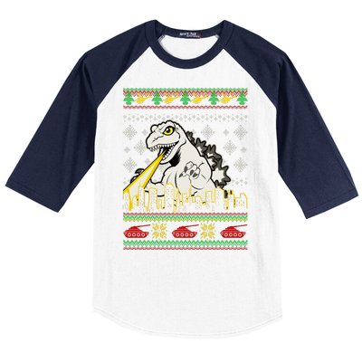 Monster Ugly Christmas Sweater Baseball Sleeve Shirt