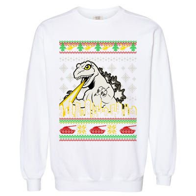 Monster Ugly Christmas Sweater Garment-Dyed Sweatshirt