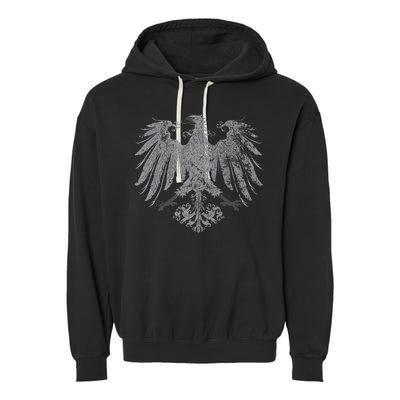 German Oktoberfest Eagle Coat Of Arms Heraldry Design Premium Garment-Dyed Fleece Hoodie