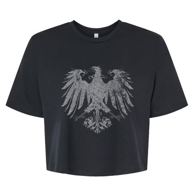 German Oktoberfest Eagle Coat Of Arms Heraldry Design Premium Bella+Canvas Jersey Crop Tee