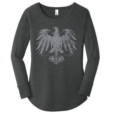 German Oktoberfest Eagle Coat Of Arms Heraldry Design Premium Women's Perfect Tri Tunic Long Sleeve Shirt